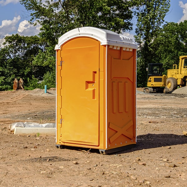 how often are the porta potties cleaned and serviced during a rental period in Covington OK